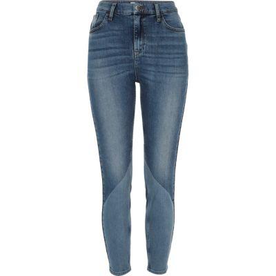 River Island Womens Wash Lori Panel Jeans