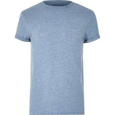 River Island Mens Marl Pocket T-shirt