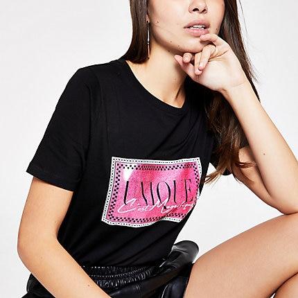 River Island Womens 'unique C'est Magnifique' T-shirt