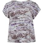 River Island Womens Plus Tie Dye Boat Neck T-shirt