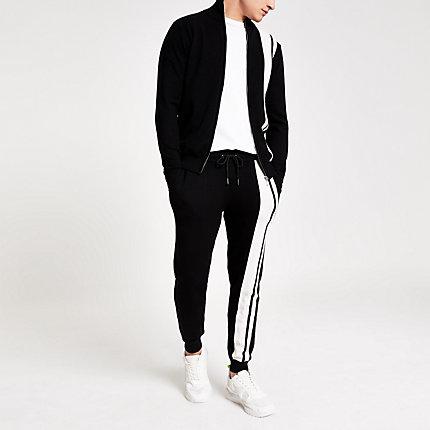 River Island Mens Stripe Slim Fit Knitted Jogger