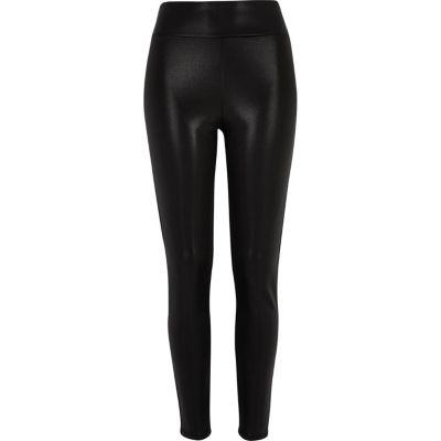 River Island Womens High Waisted Coated Leggings