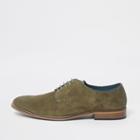 River Island Mens Suede Piping Lace-up Derby Shoes
