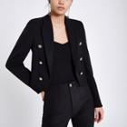 River Island Womens Double Breasted Crop Tux Blazer