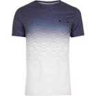 River Island Mens White Geo Faded Print Muscle Fit T-shirt