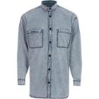 River Island Mens Acid Wash Oversized Denim Shirt