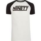 River Island Mens White 'nineteen Ninety' Raglan Sleeve T-shirt