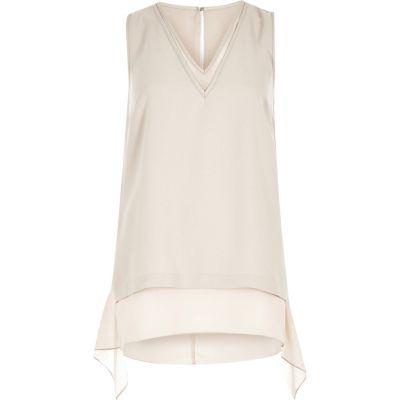 River Island Womens Chiffon Double Layer Tank
