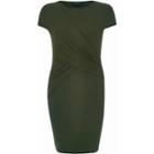 River Island Womens Ruched Wrap Bodycon Dress