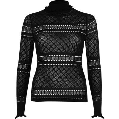 River Island Womens Ruffle Turtleneck Sweater