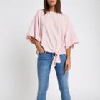 River Island Womens Tie Front Kimono Sleeve Top