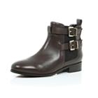River Island Womens Leather Double Buckle Chelsea Boots
