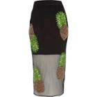 River Island Womens Pineapple Embellished Pencil Skirt