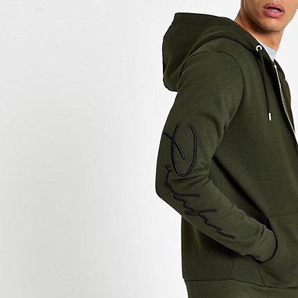 River Island Mens Slim Fit 'prolific' Zip Front Hoodie