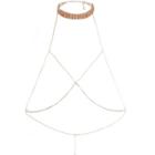 River Island Womens Rose Gold Tone Choker Harness Body Chain