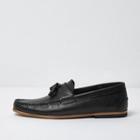 River Island Mens Tumbled Leather Tassel Loafers