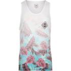 River Island Mens White Tropical Floral Fade Printk