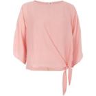 River Island Womens Pink Knot Side T-shirt