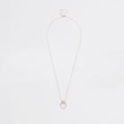 River Island Womens Gold Tone Interlinked Circle Pendant Necklace