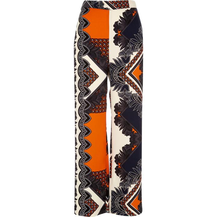 River Island Womens Printed High Waisted Trousers