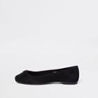 River Island Womens Bow Detail Suede Loafers