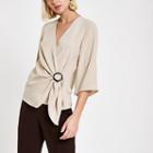 River Island Womens Wrap Front Horn Ring Blouse