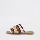 River Island Womens Leather Multi Strap Embellished Sandal