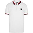 River Island Mens Gola White Zip Polo Shirt
