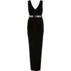 River Island Womens Belted Plunge Maxi Dress