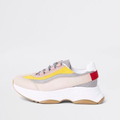River Island Womens Chunky Platform Lace-up Sneakers