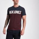River Island Mens Jack And Jones Core Block Print T-shirt
