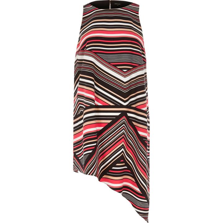 River Island Womens Zig Zag Asymmetric Top