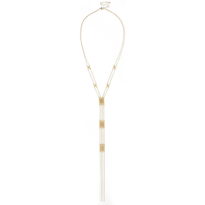 River Island Womens Gold Tone Long Dangle Necklace