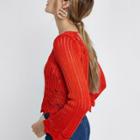 River Island Womens Crotchet Knit Tassel Crop Top