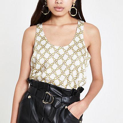 River Island Womens Chain Print Tank Top