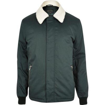 River Island Mens Fleece Collar Harrington Jacket