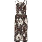 River Island Womens Paisley Print Strappy Cropped Jumpsuit