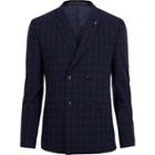 River Island Mens Check Double Breasted Skinny Suit Jacket