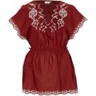 River Island Womens Tie Front Embroidered Top