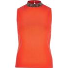 River Island Womens Knitted Embellished Sleeveless Top