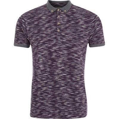 River Island Mens Space Dye Polo Shirt