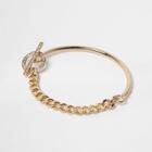 River Island Womens Gold Tone T-bar Chain Bracelet