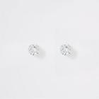 River Island Womens Silver Colour Diamante Crown Stud Earrings