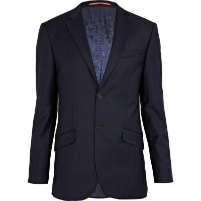 River Island Mens Herringbone Life Of Tailor Suit Jacket