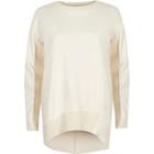 River Island Womens Long Sleeve Ribbed Detail Sweatshirt