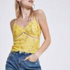 River Island Womens Petite Floral Embroidered Bralet Top