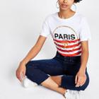 River Island Womens Stripe 'paris' Print T-shirt