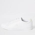 River Island Mens Lacoste White Leather Lace-up Sneakers