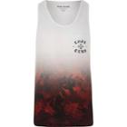 River Island Mens White And Hawaiian Fade Muscle Fit Vest