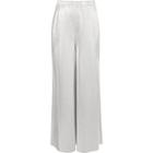 River Island Womens Silver Metallic Wide Leg Palazzo Pants